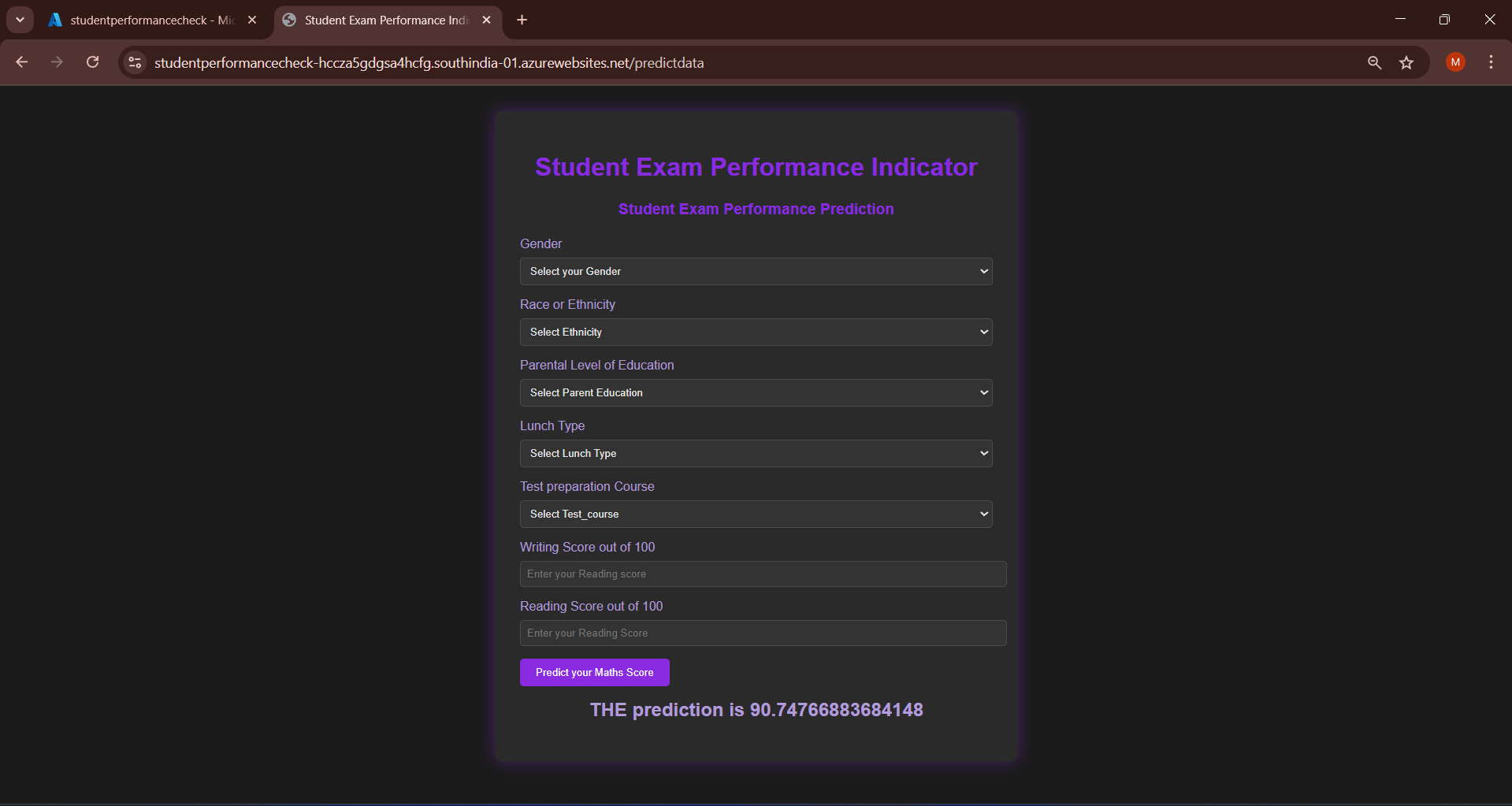 azure web app